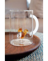 WD Lifestyle: Verre en borosilicate 420 ml avec écureuil en verre WD Lifestyle: Verre en borosilicate 420 ml avec écureuil en verre