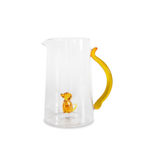 WD Lifestyle: Borosilicaatkan van 1,5 liter met gekleurde glazen hond