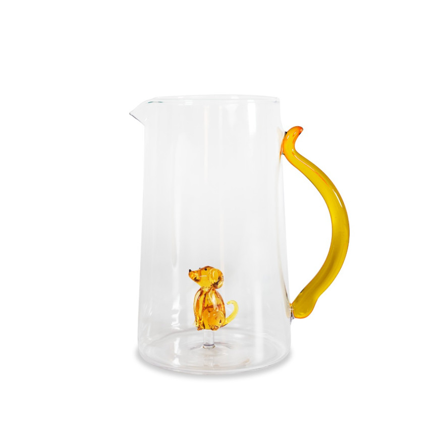 WD Lifestyle: Cruche en borosilicate 1,5L avec chien en verre WD Lifestyle: Cruche en borosilicate 1,5L avec chien en verre