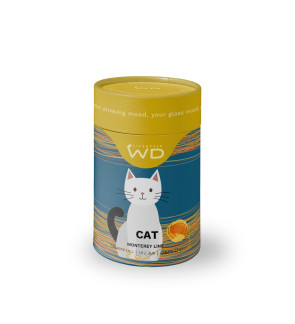 WD Lifestyle: Borosilicaatkan van 1,5 liter met gekleurde glazen kat