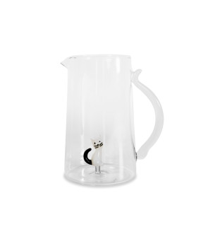 WD Lifestyle: Borosilicaatkan van 1,5 liter met gekleurde glazen kat