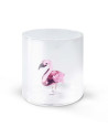 WD Lifestyle: 250 ml borosilicaatbeker met een gekleurd flamingo