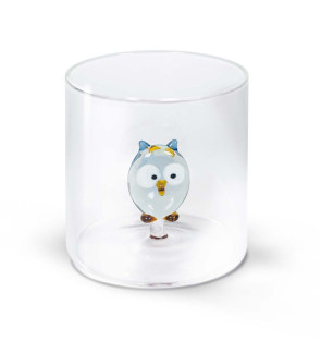 WD Lifestyle: 250 ml borosilicaatbeker met een gekleurd uil