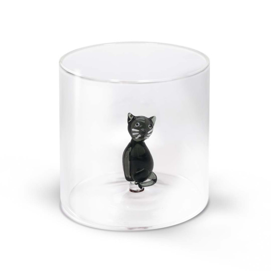 WD Lifestyle: 250 ml borosilicaatbeker met een gekleurd kat