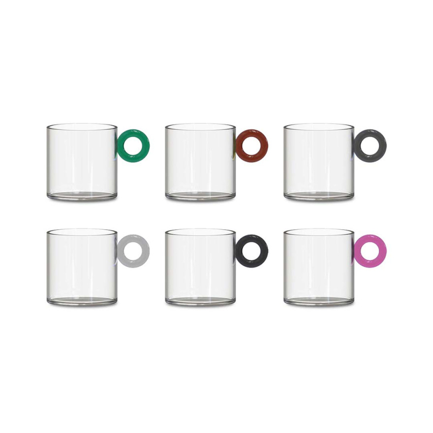 WD Lifestyle: Set de 6 verres à café en borosilicate 100 ml