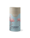 WD Lifestyle: borosilicaat kleine zandloper 15 min met glazen flamingo