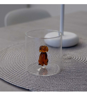 WD Lifestyle: Gobelet en borosilicate 250 ml avec chien en verre