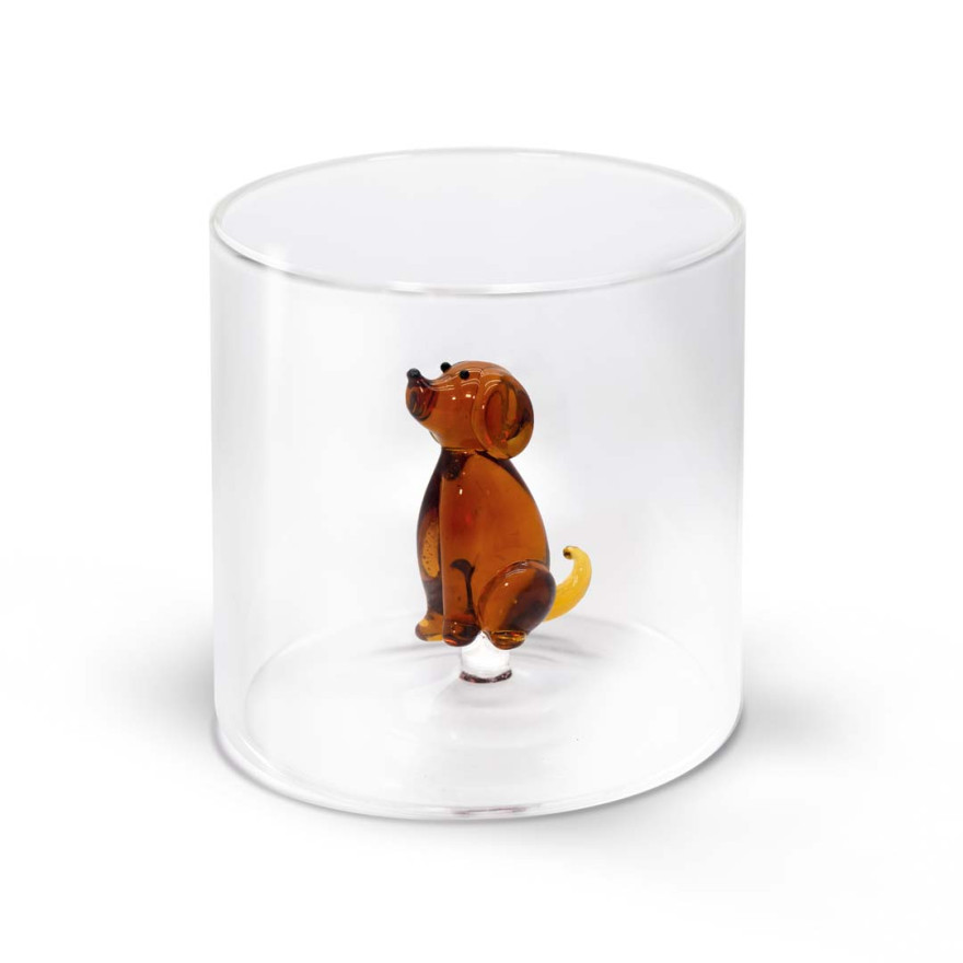 WD Lifestyle: 250 ml borosilicaatbeker met een gekleurd hond