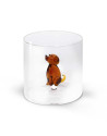 WD Lifestyle: Gobelet en borosilicate 250 ml avec chien en verre