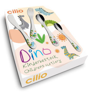 Cilio: Set de 4 couverts pour enfants dinosaures