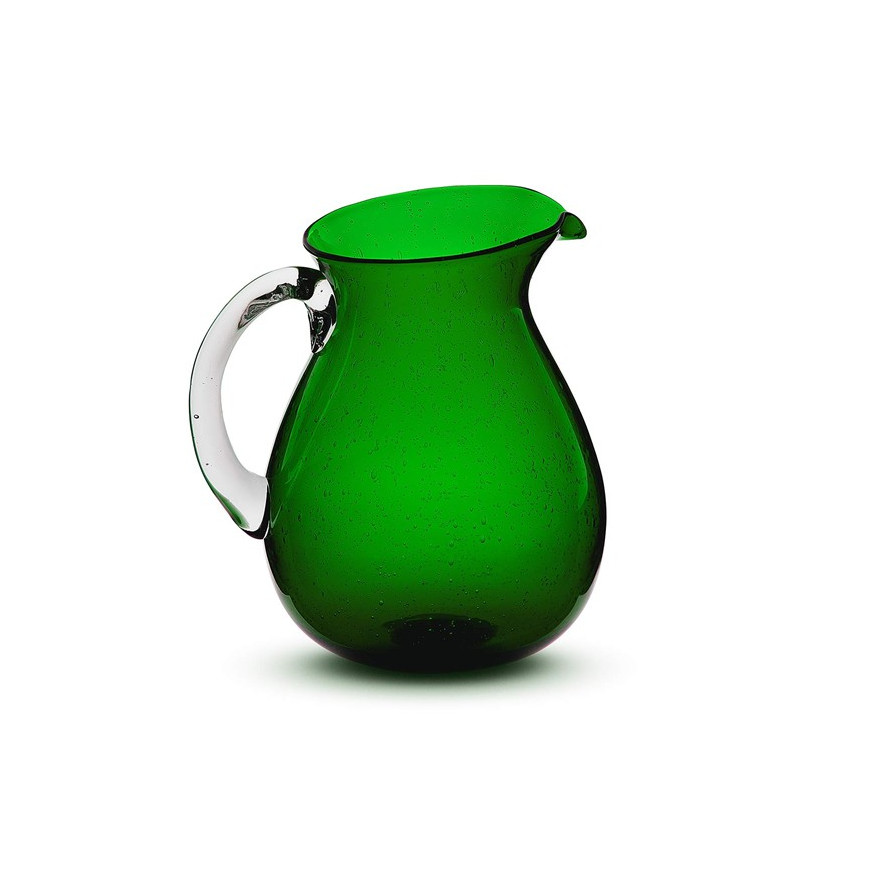 Memento: Cruche en verre soufflé 1,6L Emeraude