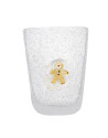 Memento: Gobelet à eau en verre soufflé 30cl Gingerbread man