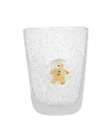 Memento: Gobelet à eau en verre soufflé 30cl Gingerbread man