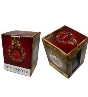 Memento: Handgeblazen glazen waterglas 30cl met een Gingerbread man