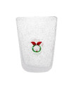 Memento: Handgeblazen glazen waterglas 30cl met een Kerstkrans