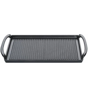 Küchenprofi: PROVENCE 38 cm zwarte grillplaat (plancha) met 2 handgrepen