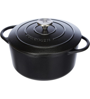 Küchenprofi:    Ronde zwarte gietijzeren braadpan, 26 cm