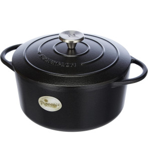 Küchenprofi:  Zwarte ronde gietijzeren braadpan 22 cm