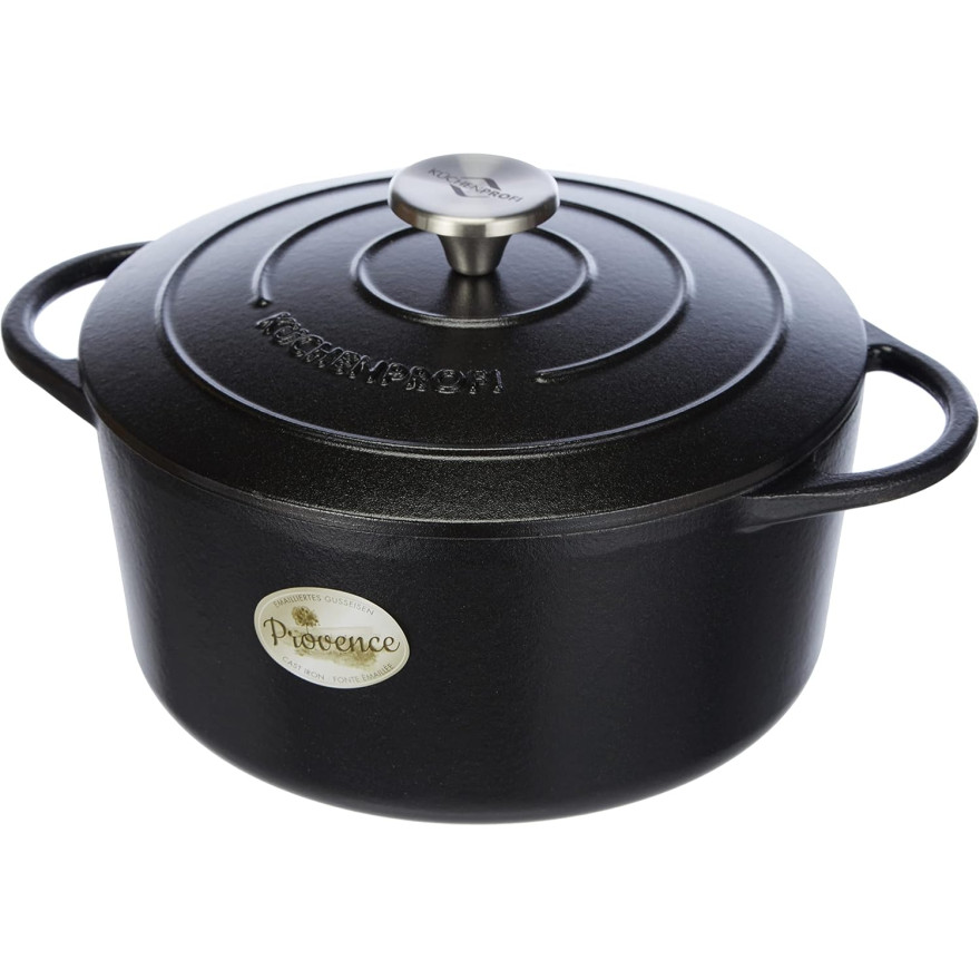 Küchenprofi: Cocotte en fonte Provence ronde noire 22 cm