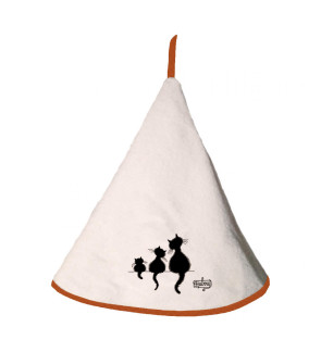 Winkler: Essuie-mains parapluie Albert Dubout 3 chats blanc