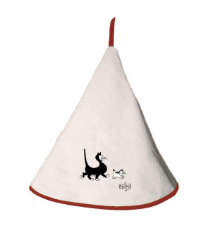 Winkler: Albert Dubout Witte Kat en kitten Handdoek