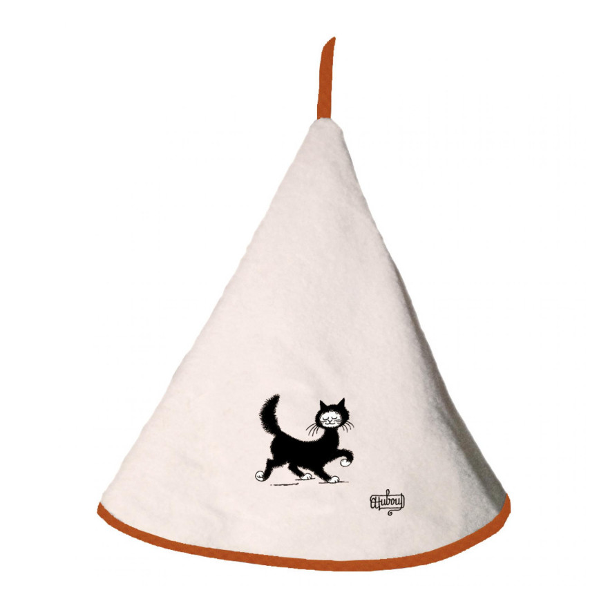 Winkler: Albert Dubout Witte kat op een wandeling Handdoek