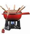 Spring Swiss Design: Saas Fee Rode Fonduepan (20 cm) voor Kaas-/Vleesfondue