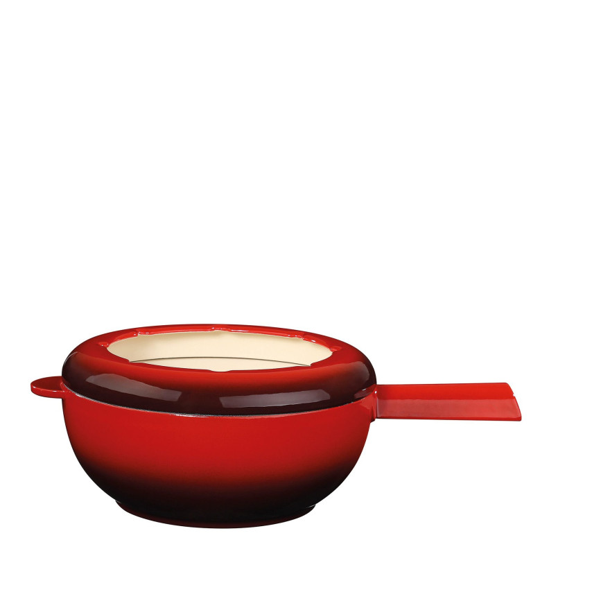 Spring Swiss Design: Saas Fe Rouge Caquelon seul pour fondue à fromage/viande