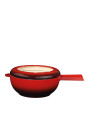 Spring Swiss Design: Saas Fee Rode Fonduepan (20 cm) voor Kaas-/Vleesfondue