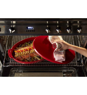 Emile Henry: Plat papillote rouge 41 cm