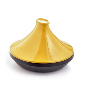 Emile Henry: Delight Colorama Zwart/Gele Tajine 32 cm