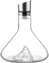 Vin bouquet: carafe à décanter le vin avec montagne en verre