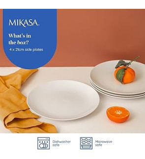 Mikasa: Chalk Set van 4 porseleinen dinnerborden