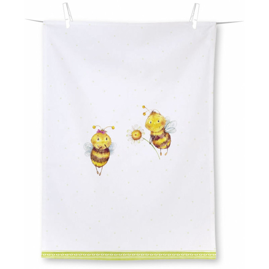 Ihr: Torchon/essui deux abeilles