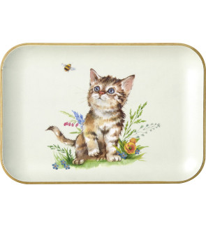 Ihr: Plateau Snack en bois "Chaton"