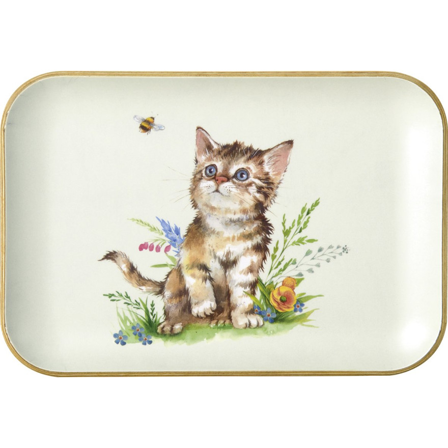 Ihr: Plateau Snack en bois "Chaton"