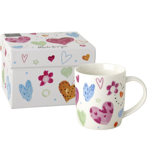 Ihr: Box cadeau Tasse coeurs  30 cl