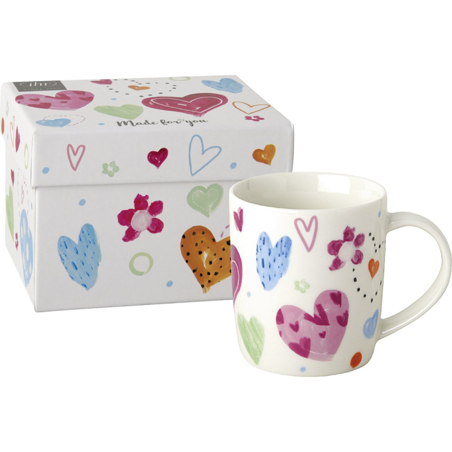 Ihr: Box cadeau Tasse coeurs  30 cl