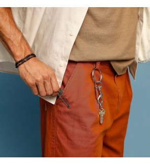 Deejo: Couteau de poche 37gr Montagne finition titane manche bois corail