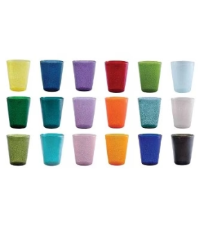 Memento: Geblazen glazen waterbeker 30cl Lichte blauw