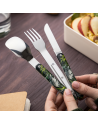 Akinod:  Set van 3 magnetisch reis-/picknickbestek Jungle