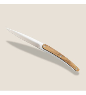 Deejo: Set van 4 steakmessen met handvatten van imitatie olijfhout