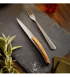 Deejo: Set de 4 couteaux à steak manche façon olivier