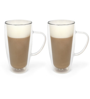 Bredemeijer: Set de 2 tasses en verre double paroi 40 cl