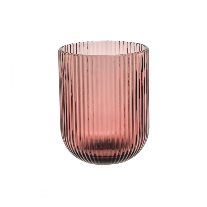 Rose & Tulipani: Twisty donkerroos waterglas 26 cl