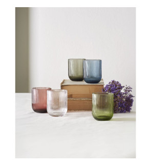 Rose & Tulipani: Twisty donkergroen waterglas 26 cl