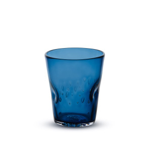 Memento: DUNE handgeblazen glazen tumbler 35cl donkerblauw