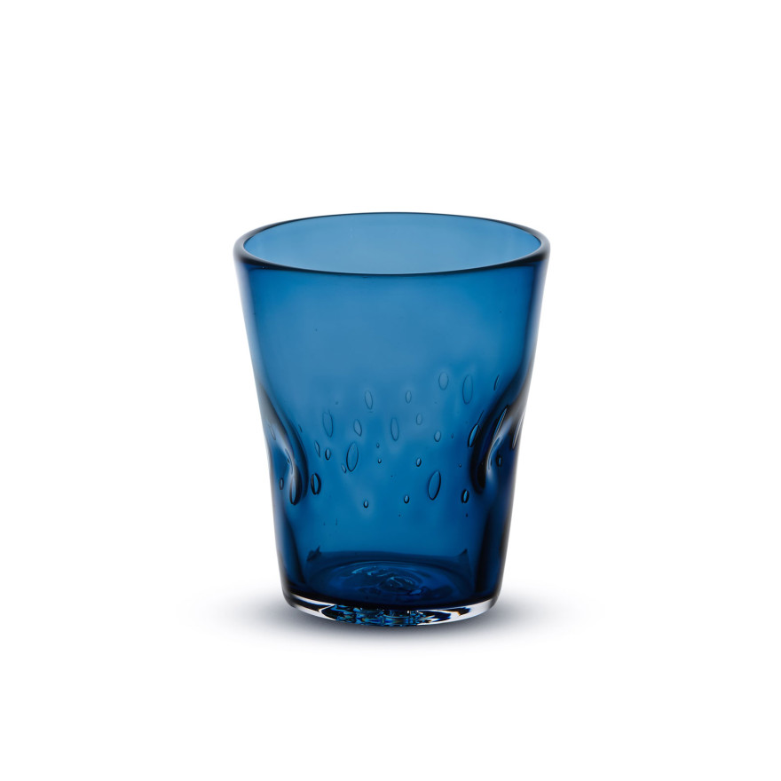 Memento: Gobelet DUNE en verre soufflé 35cl Bleu foncé