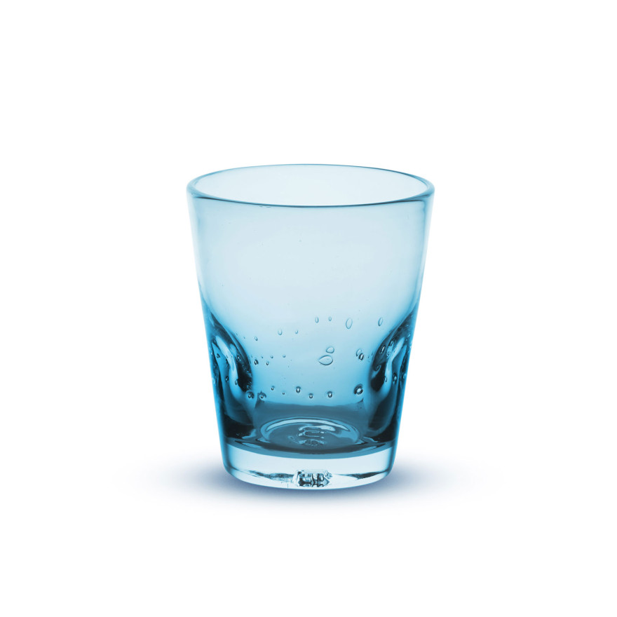 Memento: DUNE handgeblazen glazen tumbler 35cl turkooisblauw