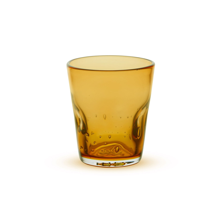 Memento: DUNE handgeblazen glazen tumbler 35cl amber
